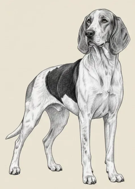 Gran Sabueso Anglo-Francés Blanco y Naranja